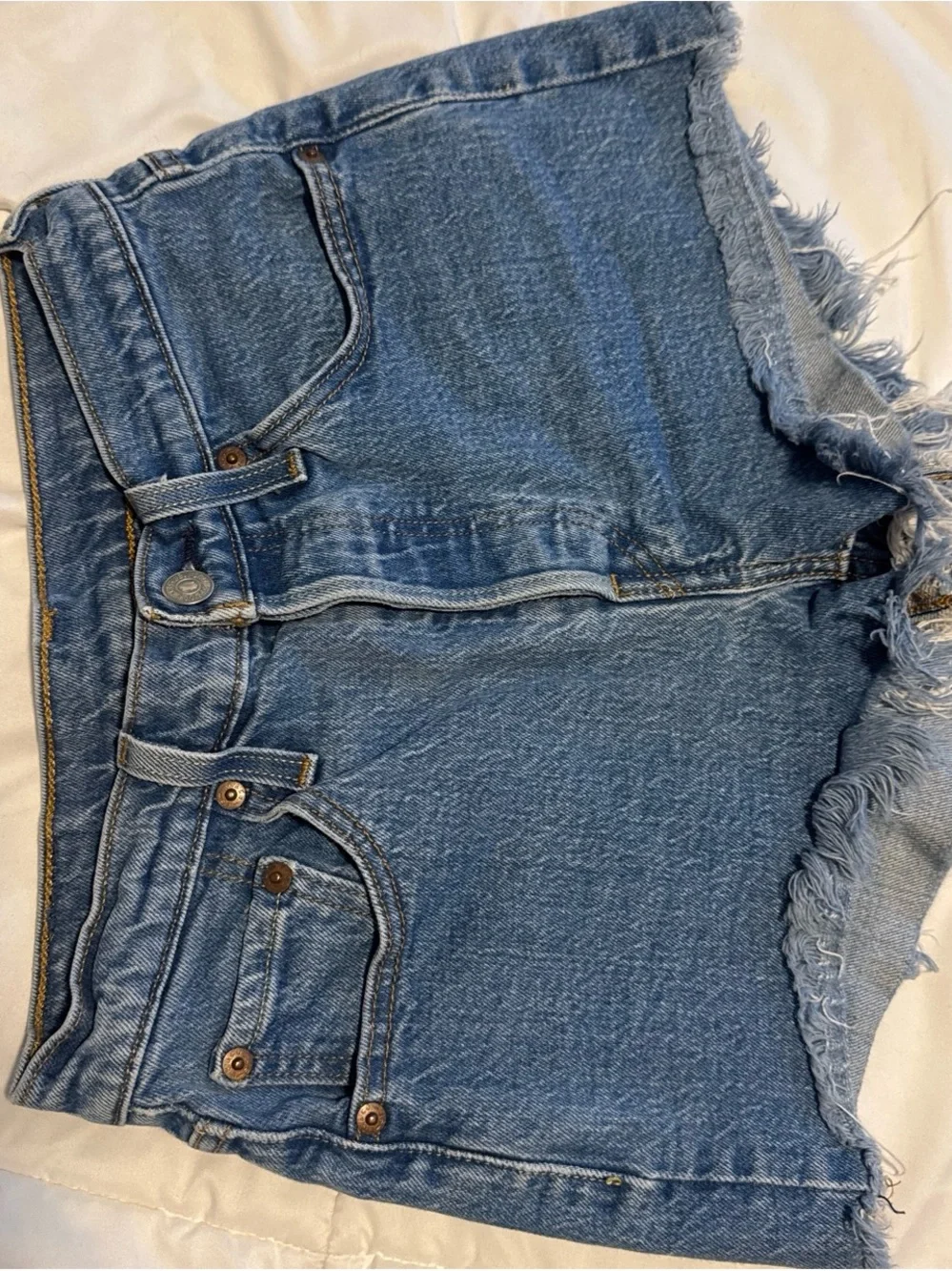 Levi's Blue Denim Cutoff Jean Shorts